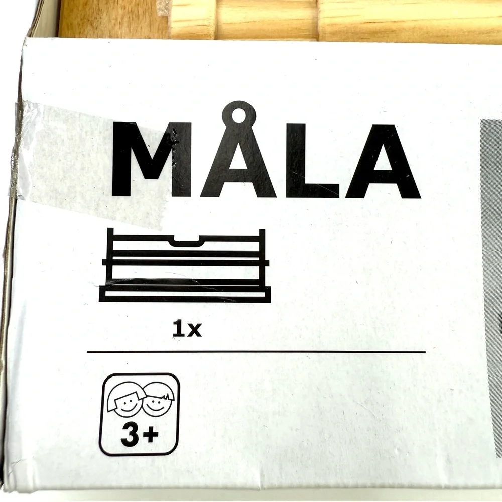 IKEA MALA Tan Natural Wooden 18” Drawing Paper Roll Dispenser NEW